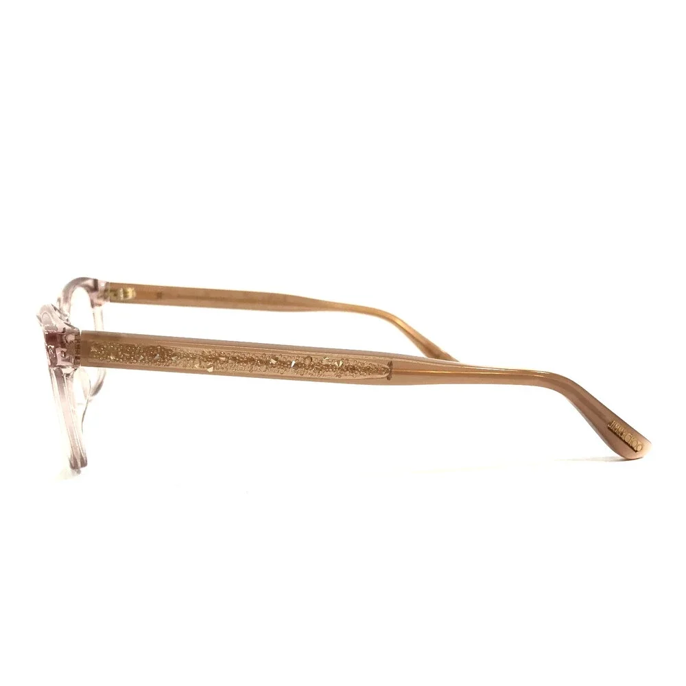 Jimmy Choo Eyeglasses Frames JC239 FWM Nude Crystal Sparkly Gold 55-15-145